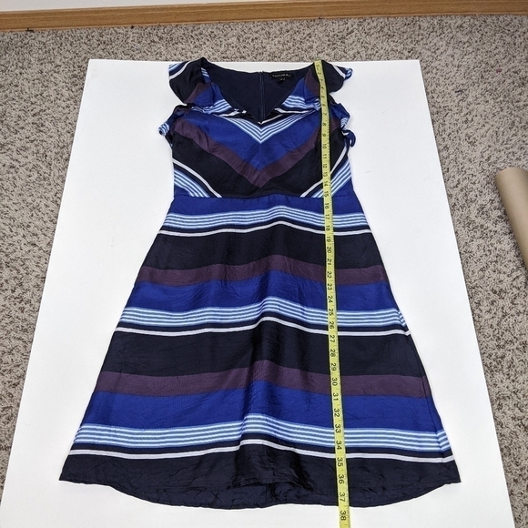 Banana Republic Silk Striped A-Line Midi Dress - Picture 9 of 11